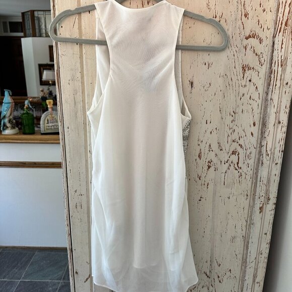 Ted Baker White One-Shoulder Ruched Cocktail Dress with Beaded Sequin NWT - Picture 4 of 5